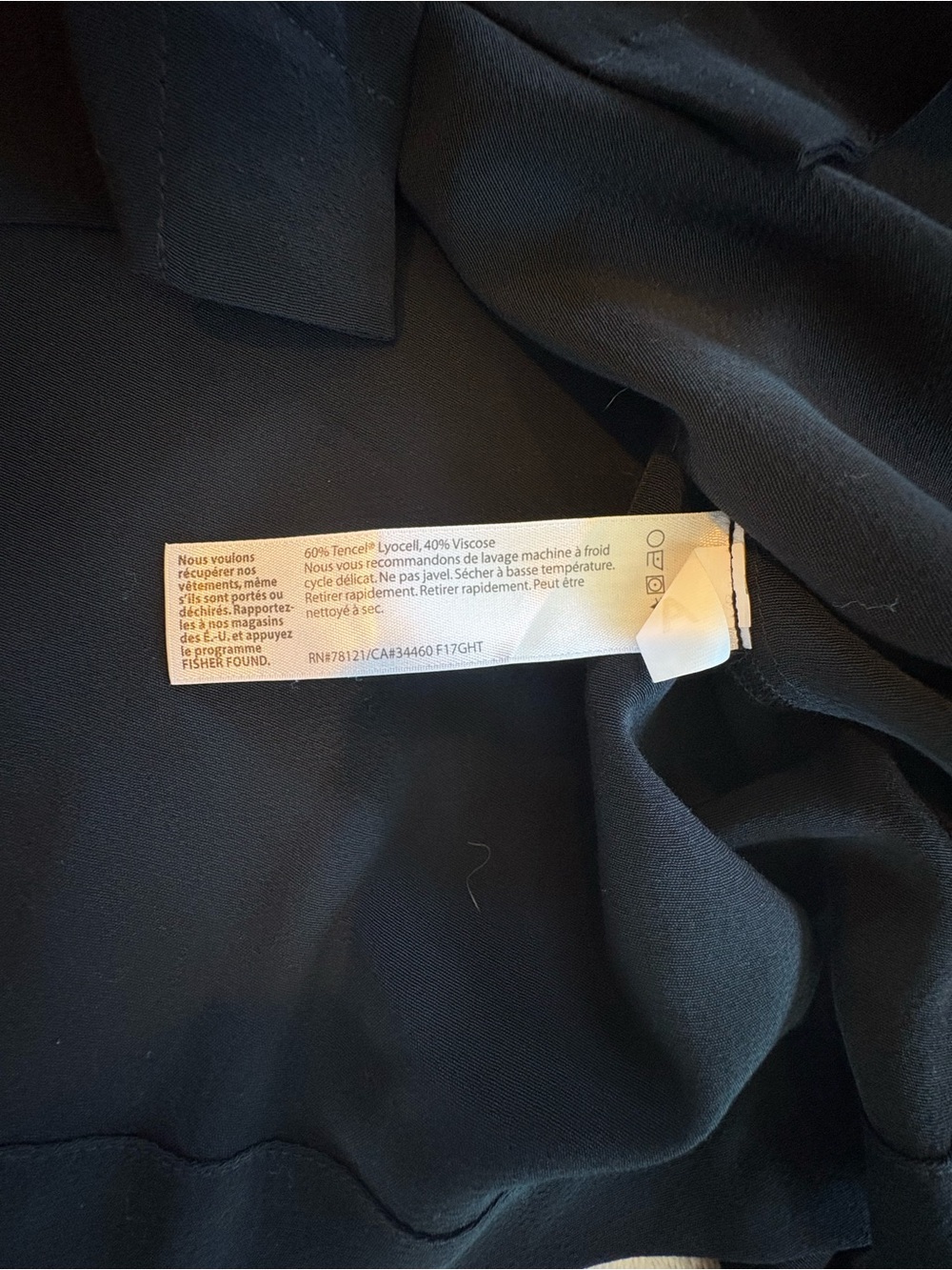 Eileen Fisher Black Top with Tag Detail - Picture 6 of 9